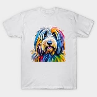 Pop-Art Bergamasco Sheepdog Impressionism T-Shirt